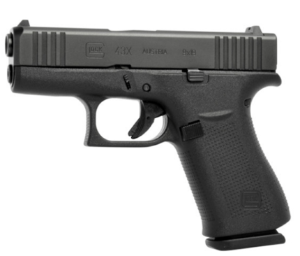 Glock 43X 9mm 3.41″ Barrel 10-Rounds Fixed Glock Sights